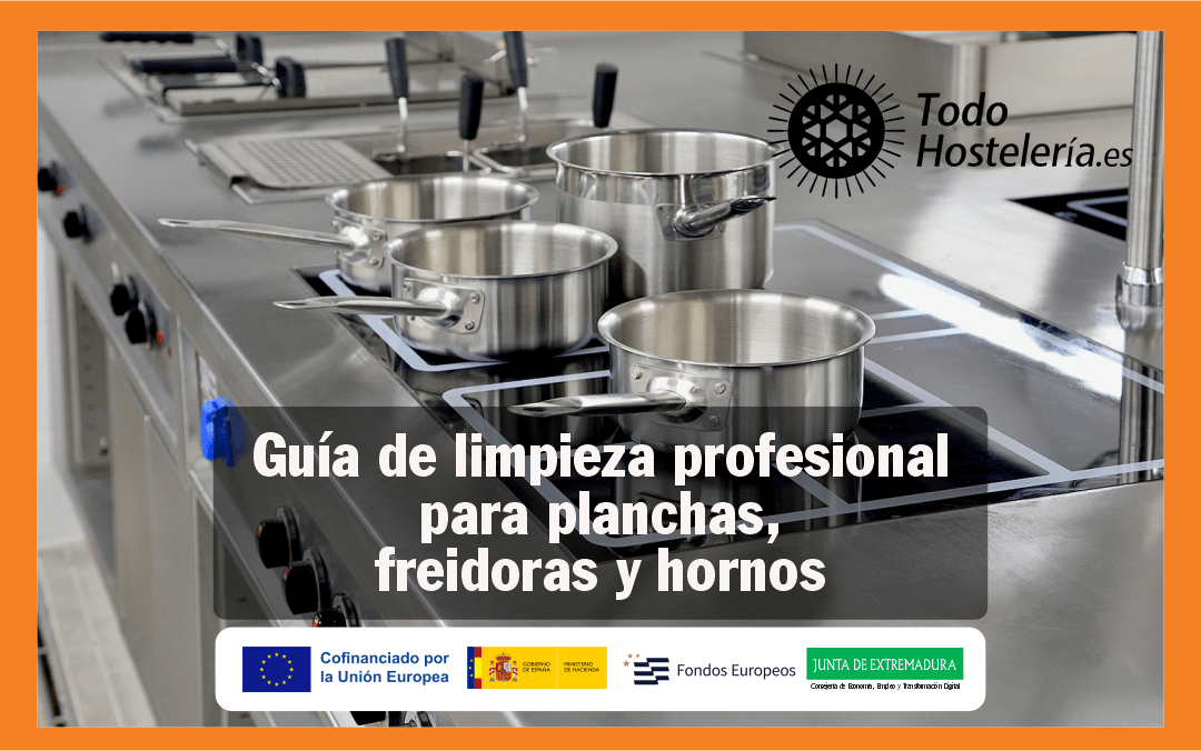 Guía de limpieza profesional para planchas, freidoras y hornos